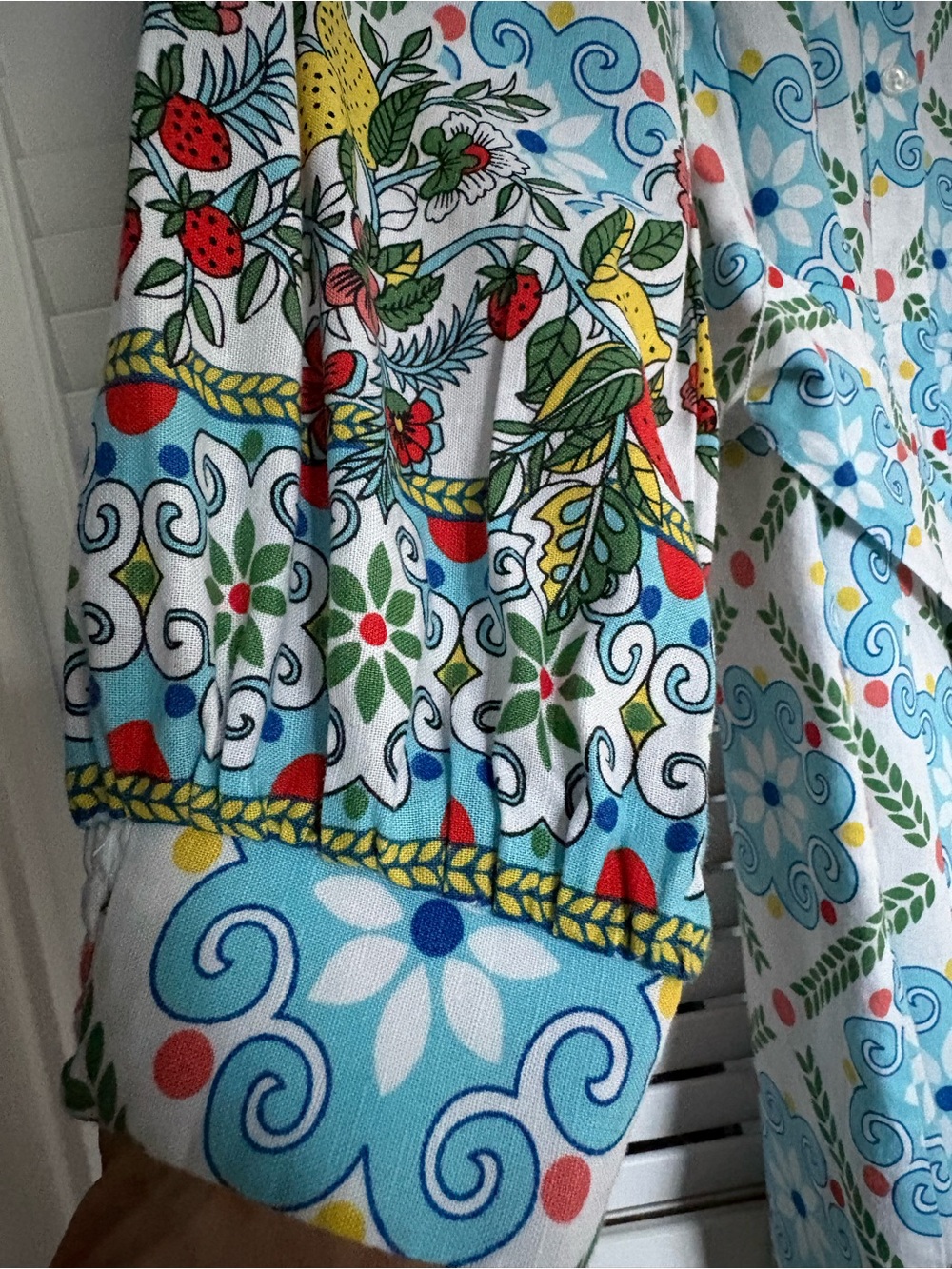 Boden Blue Patterned Maxi Shirt Dress Clara - Picture 7 of 8